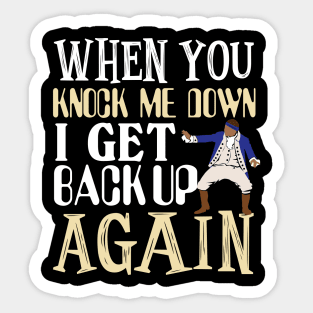 When you knock me down... Sticker